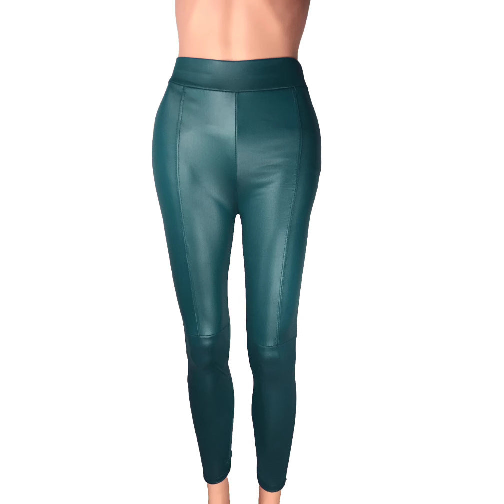 High-waisted leggings for women in high-quality faux leather with a seamless finish Lune London