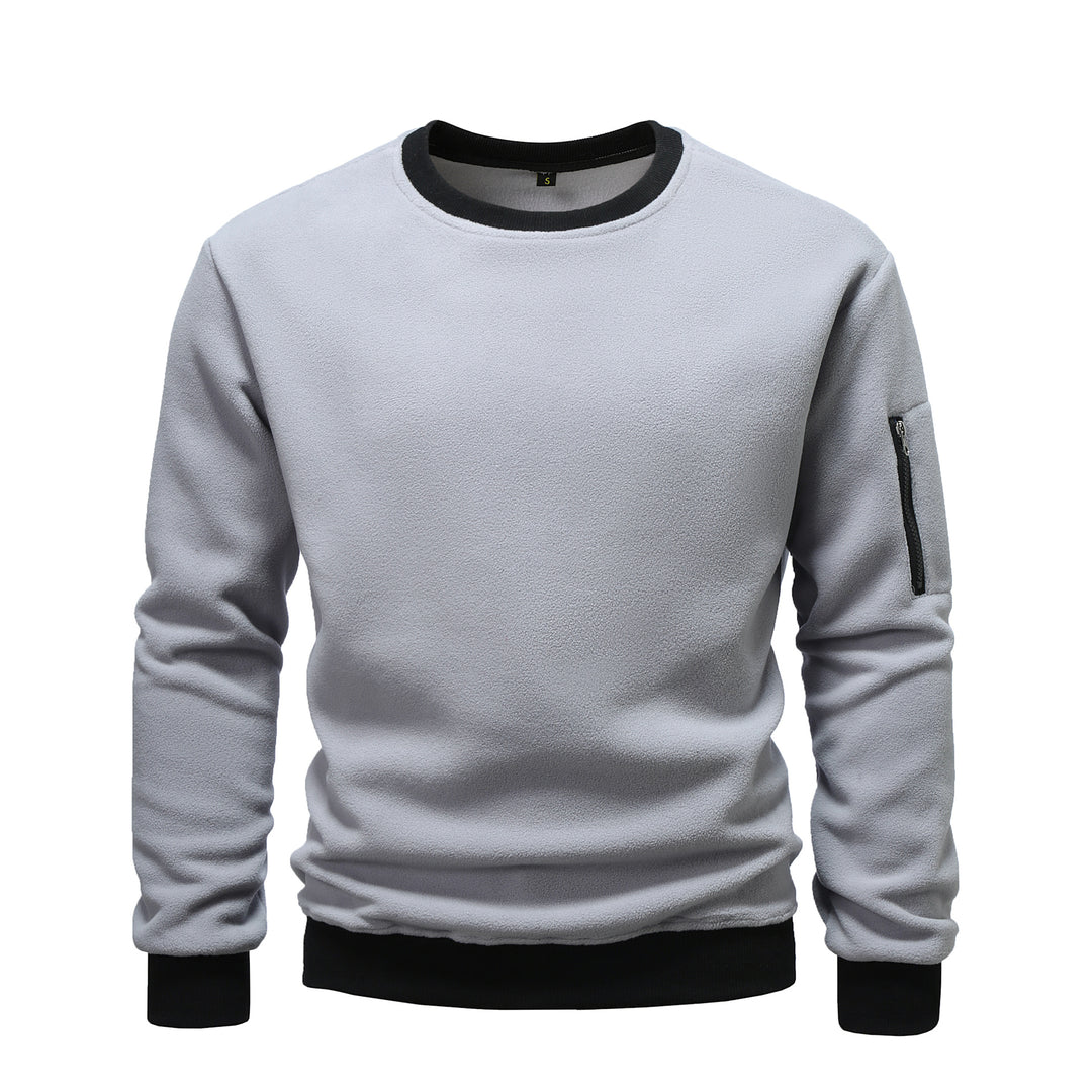 Comfortable fleece pullover for men with zip pocket Lune London