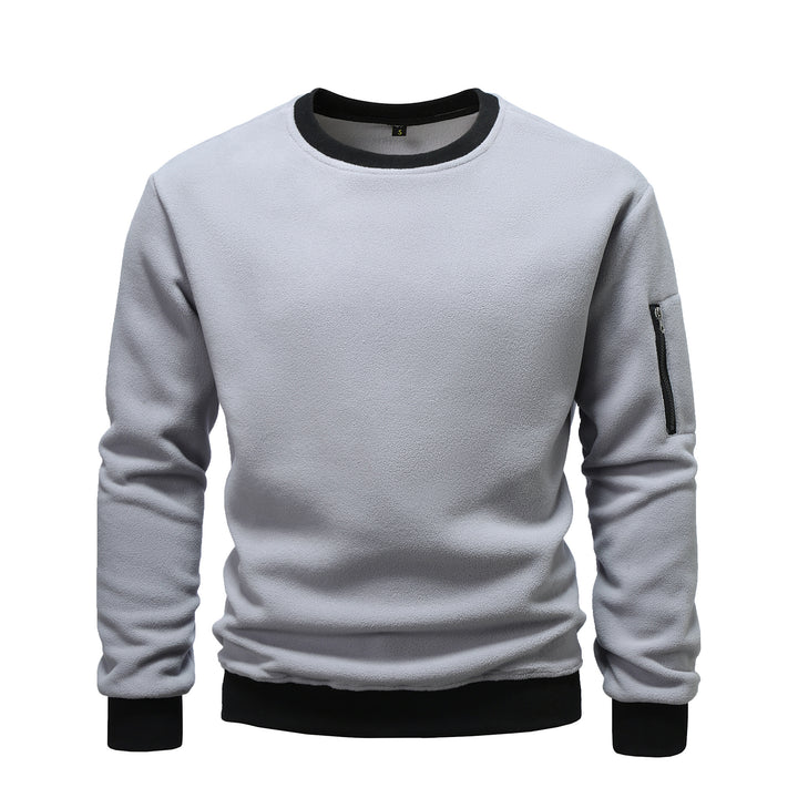 Comfortable fleece pullover for men with zip pocket Lune London
