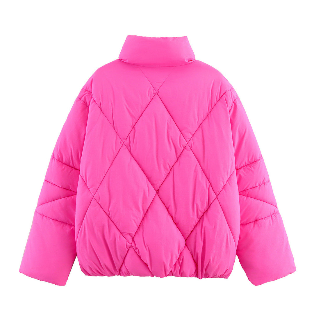 Trendy quilted jacket for women with high collar Lune London