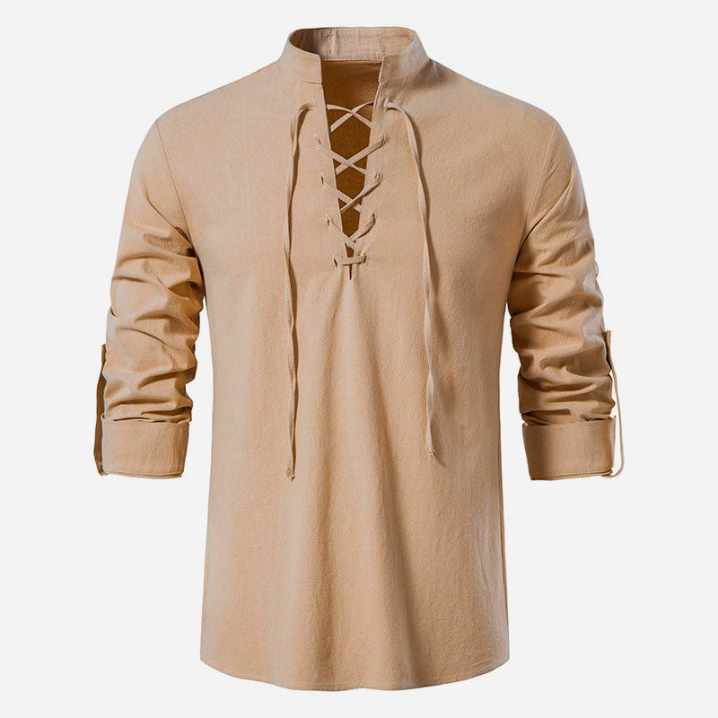 Men's casual long sleeve shirt with modern lace design and high quality cotton Lune London