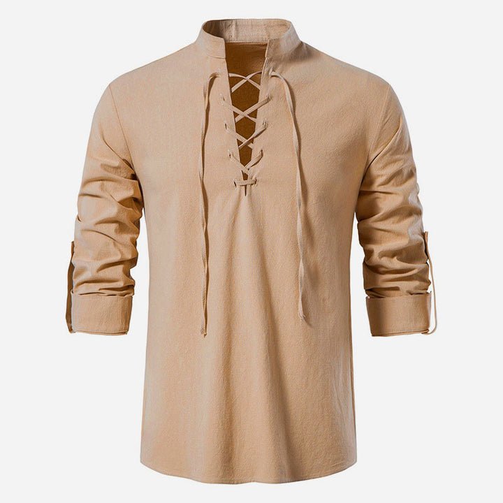 Men's casual long sleeve shirt with modern lace design and high quality cotton Lune London