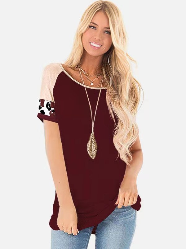 Ladies short sleeve top in fashion with colorful sleeve design Lune London