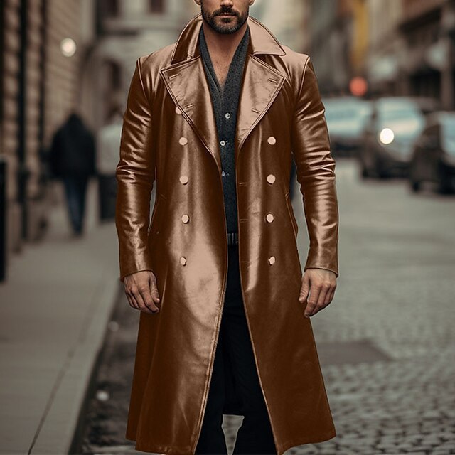 Elegant long trench coat for men in high-quality material Lune London
