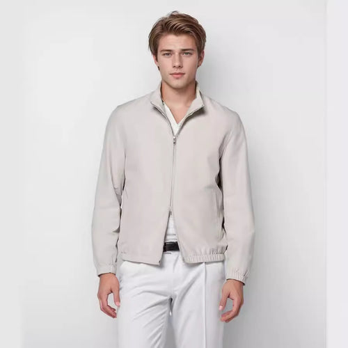 Lightweight transition jacket for men with high collar Lune London