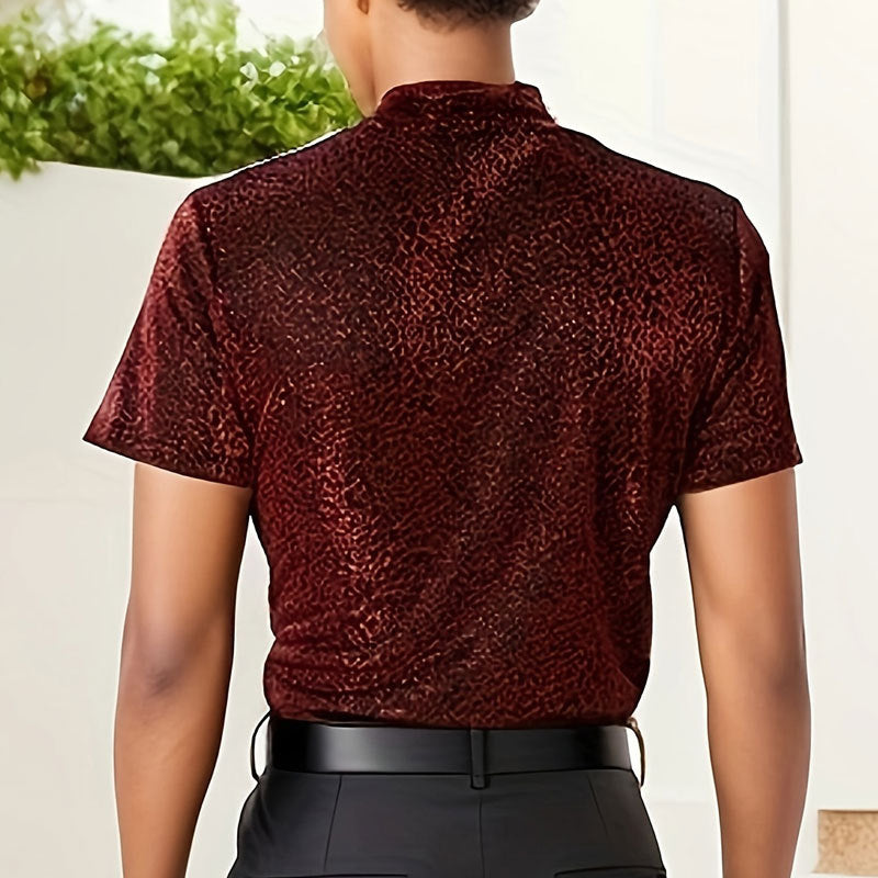 Short sleeve men's T-shirt with a modern glitter design and a trendy cut Lune London