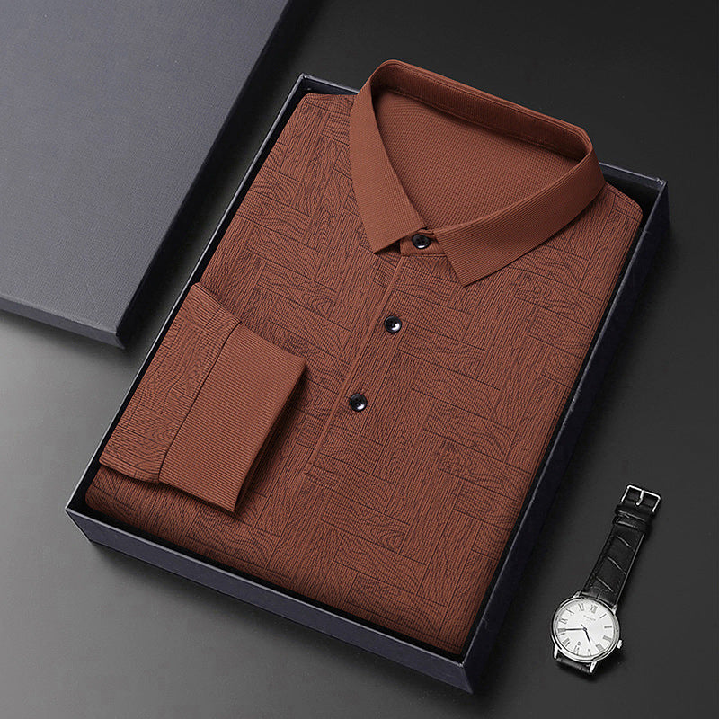Stylish men's polo shirt with a refined structure design and an elegant button placket Lune London