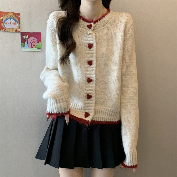 Gilet pour femmes avec boutons en forme de cœur Chic & Stil