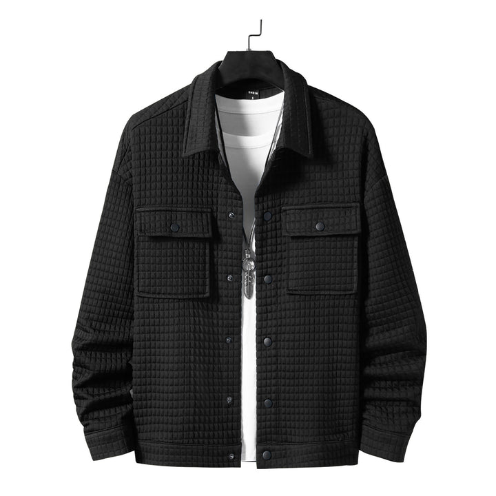 Casual shirt jacket for men with textured fabric and practical pockets Lune London