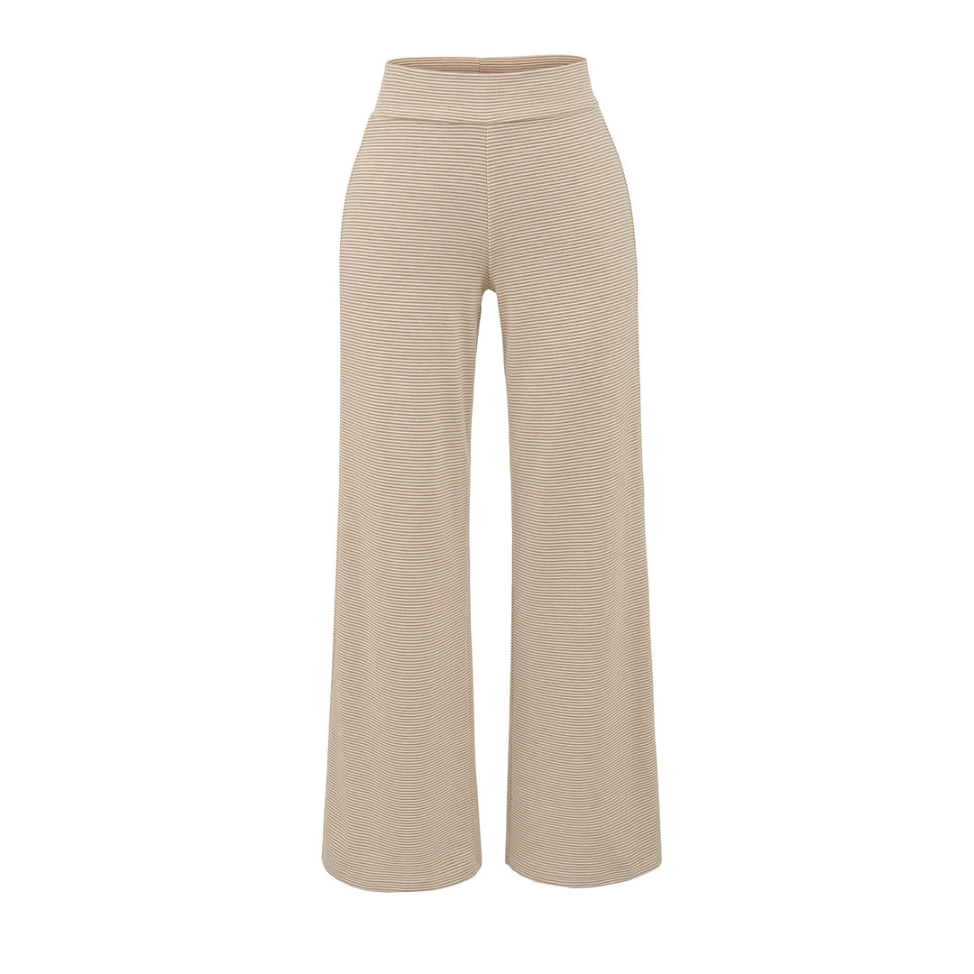 Wide jersey pants for women with high waist Lune London