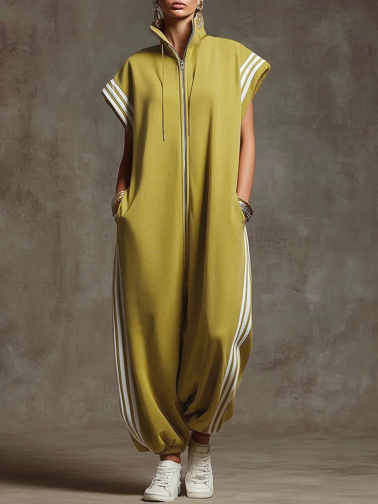 Women Stylish Jumpsuit with Modern Contrasts Lune London