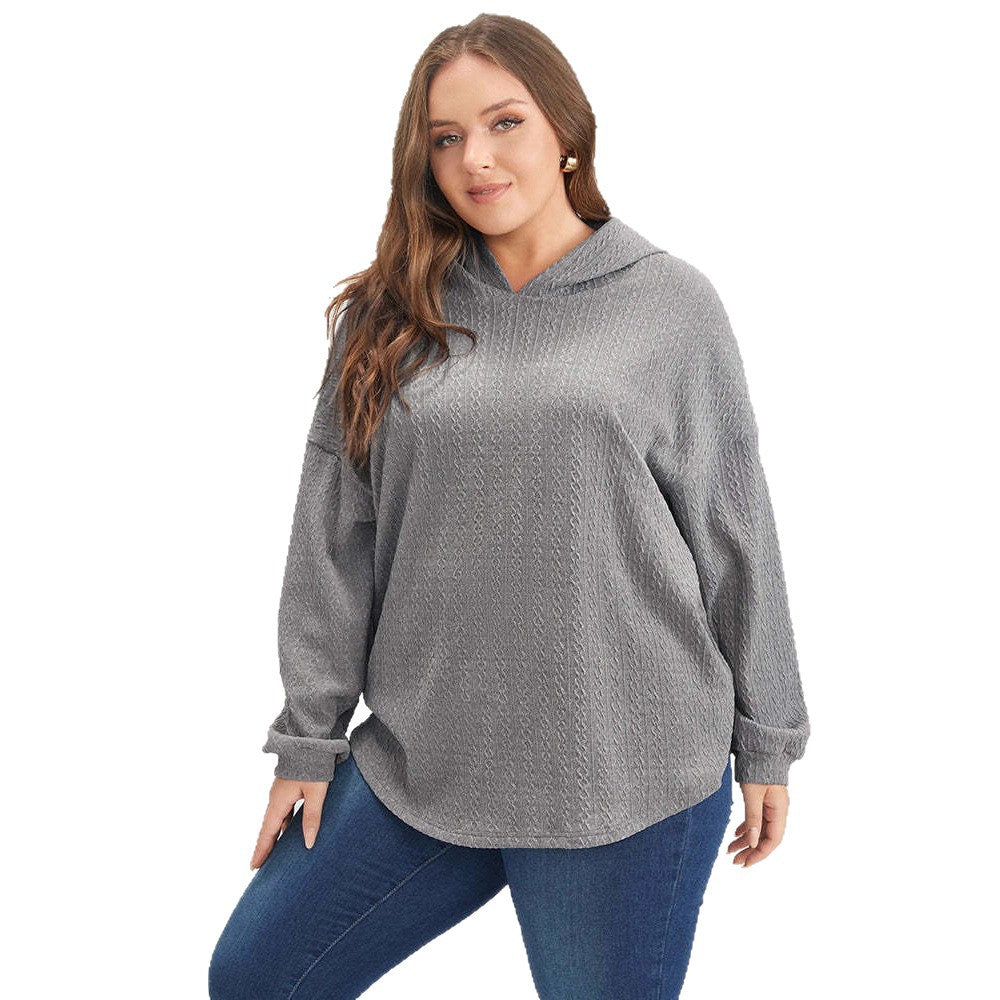 Hoodie décontracté pour femmes avec design texturé Chic & Stil