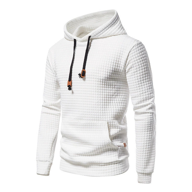 Men's hoodie with textured surface and practical kangaroo pockets Lune London