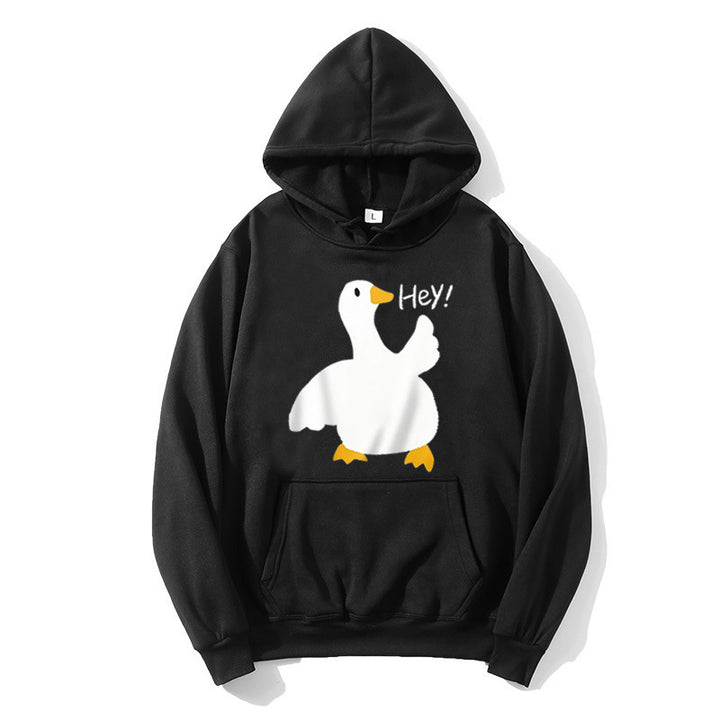 Women's hoodie with playful duck motif Chic & Stil