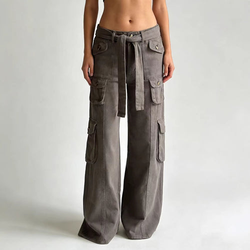 Women's stylish loose Cargo pants with belt and pockets Lune London