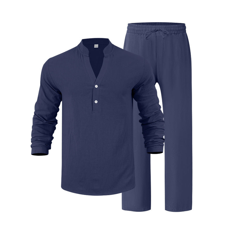 Men's leisure set with long sleeve shirt and comfortable joggers Lune London