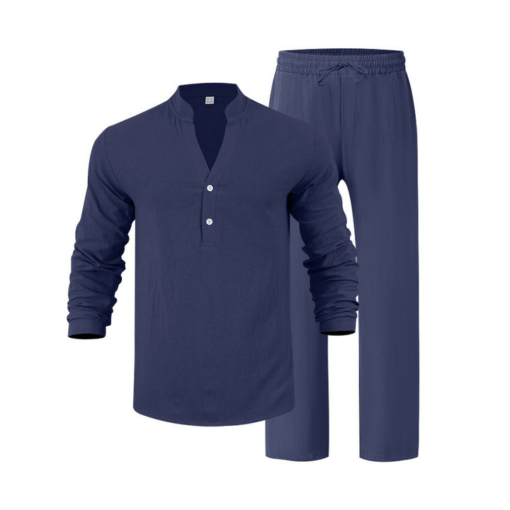 Men's leisure set with long sleeve shirt and comfortable joggers Lune London