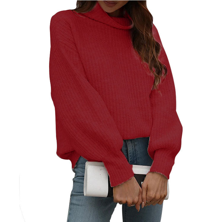 Lune London women’s oversized sweater vest with trendy turtleneck
