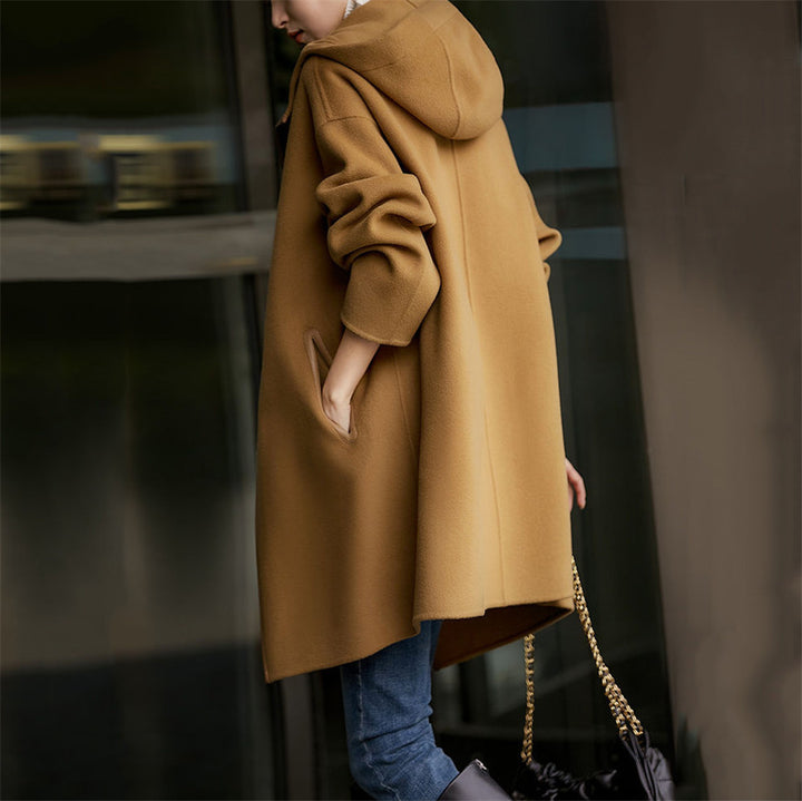 Ladies Fluid Transition Jacket with Hood and Snap Closure Lune London