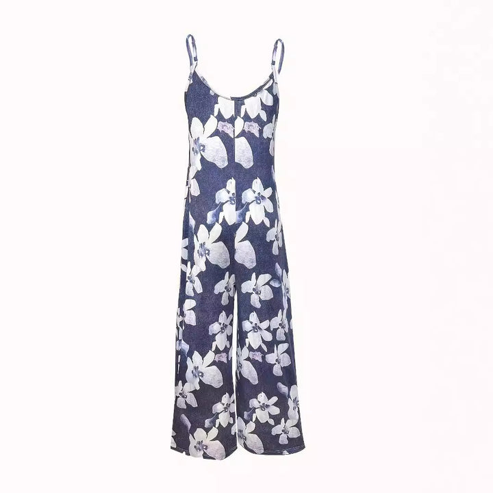 Ladies Lightweight Summer Jumpsuit with Wide Legs and Practical Pockets Lune London