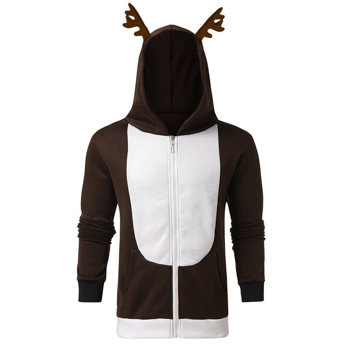 Hooded sweatshirt for women with reindeer eyes and kangaroo pocket Lune London
