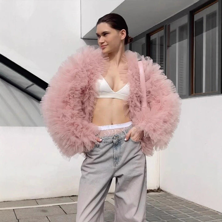 Ladies Voluminous Tulle Jacket Lune London