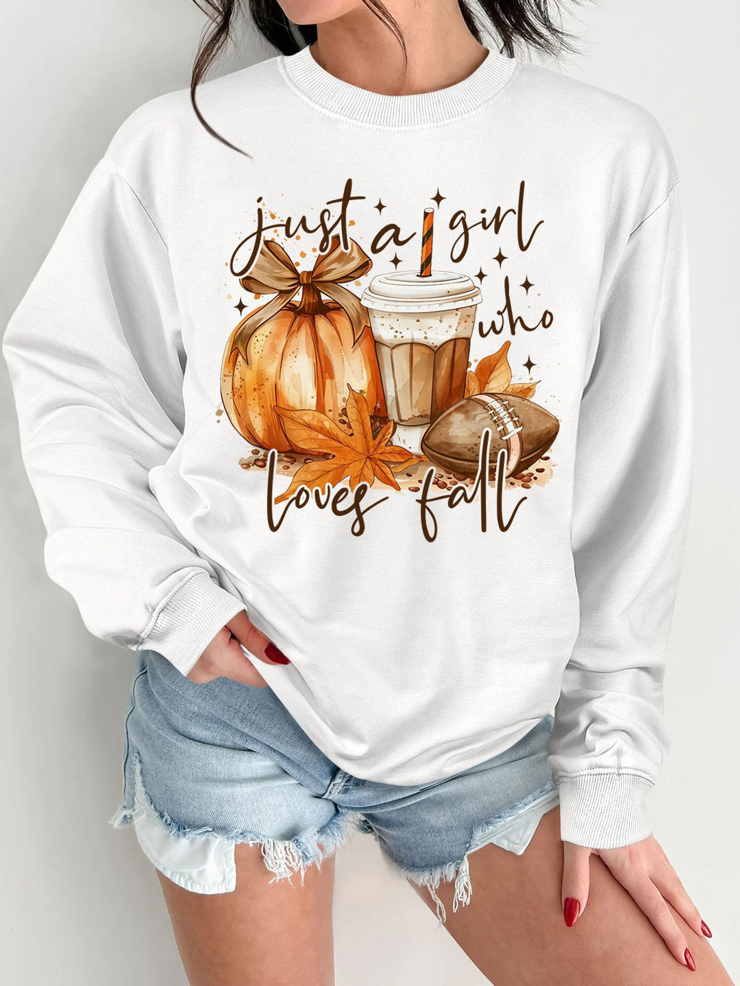 Sweatshirt pour femmes avec motif d'automne et impression inspirante Chic & Stil