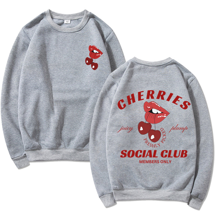 Sweat-shirt femme avec design créatif de fruits et de bouche Chic & Stil