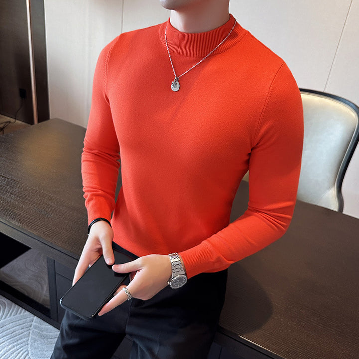 Trendy men's sweater with high collar and elegant cut Lune London