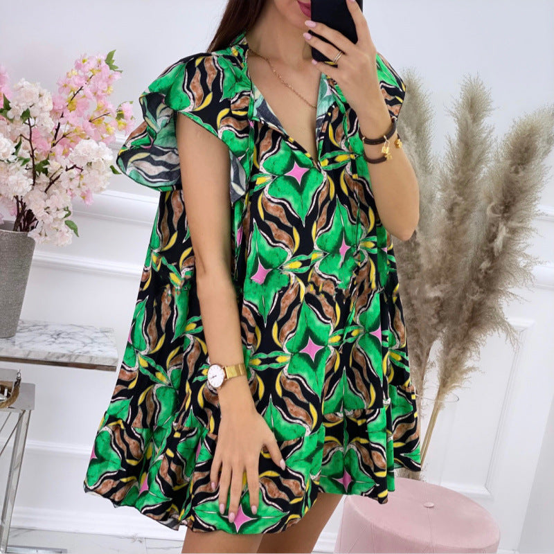 Lune London Bright Floral Print Shift Dress for Women