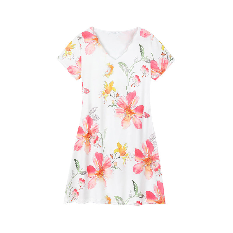Lune London floral print short sleeve dress