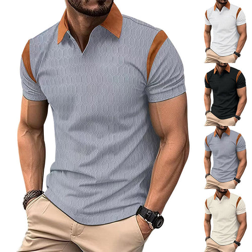 Polo shirt for men with stylish contrast details and a breathable structured design Lune London