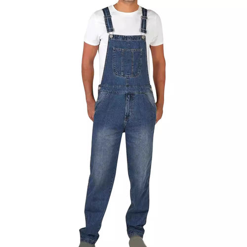 Men's denim overall in a casual cut with adjustable straps Lune London