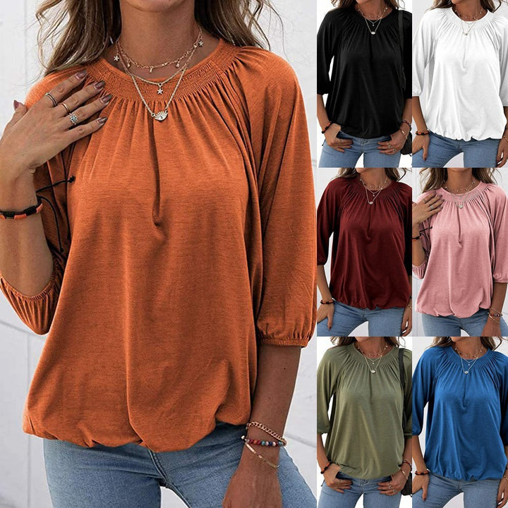 Women Casual Top with Wide Sleeves and Flowing Fabric Lune London