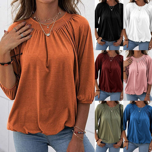 Women Casual Top with Wide Sleeves and Flowing Fabric Lune London