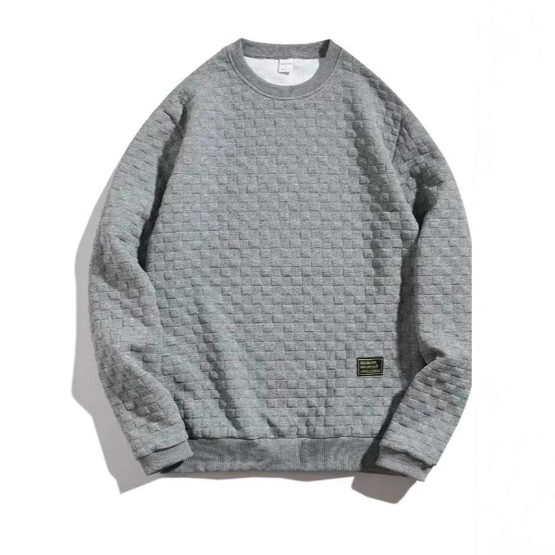 Casual structured sweater for men with round neck and elastic cuffs Lune London