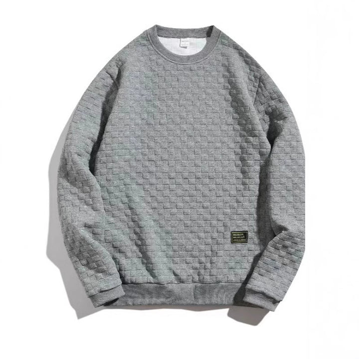Casual structured sweater for men with round neck and elastic cuffs Lune London
