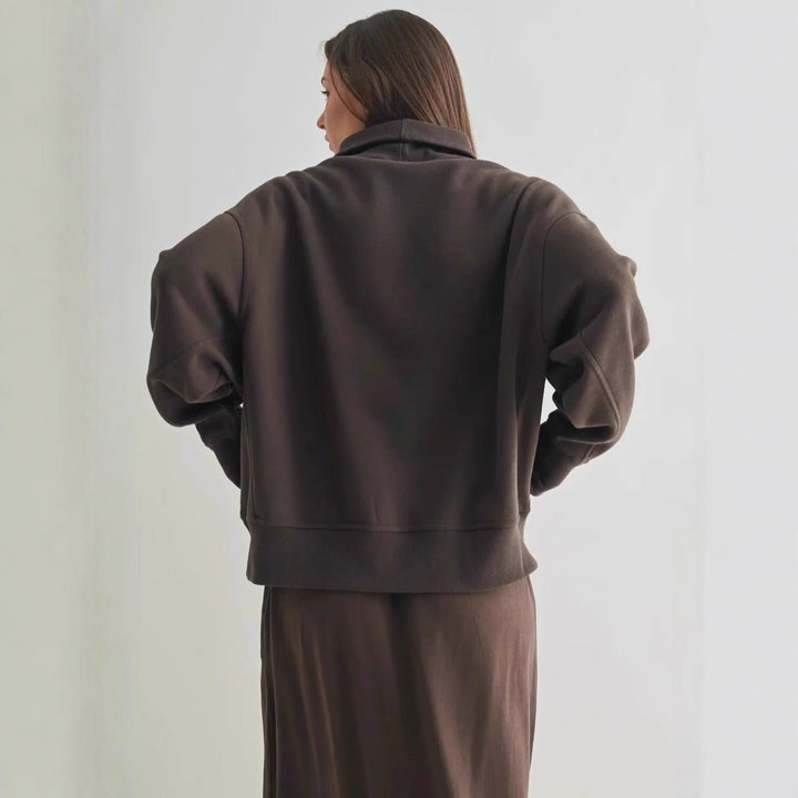 Oversized sweater for women with high collar and casual cut Lune London