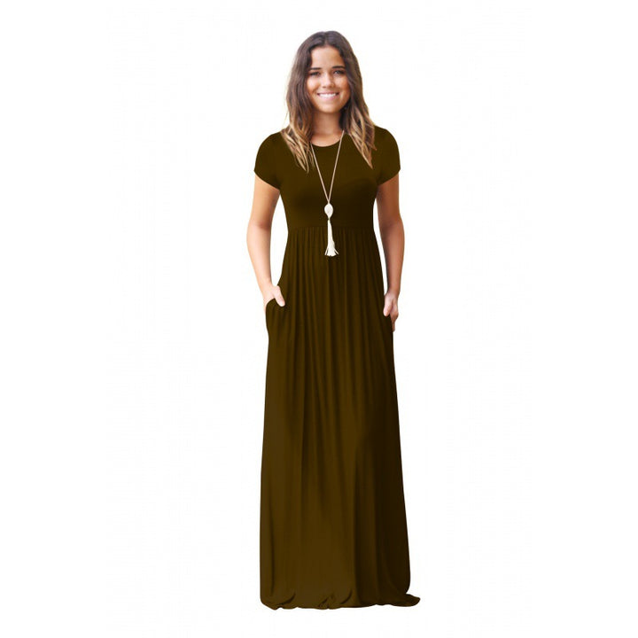 Robe maxi femme avec poches pratiques et coupe fluide à la mode Chic & Stil