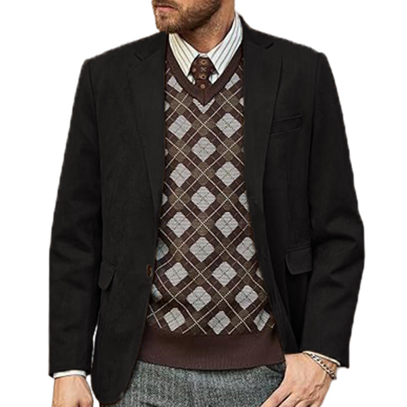 Elegant velvet jacket for men with detailed stitching and modern fit Lune London
