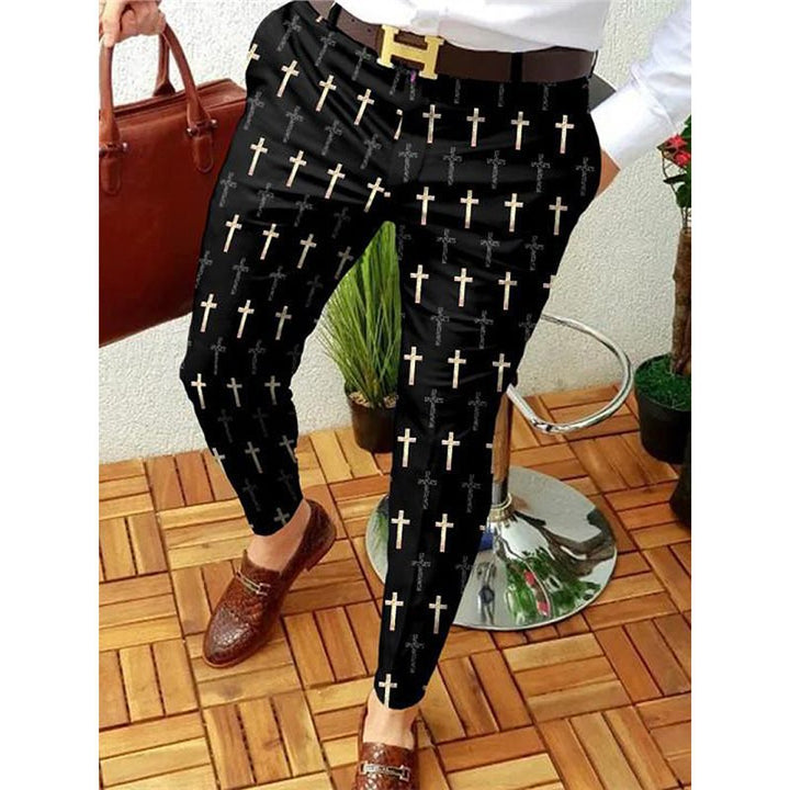 Modern cargo pants for men with crossed pattern and practical fit Lune London