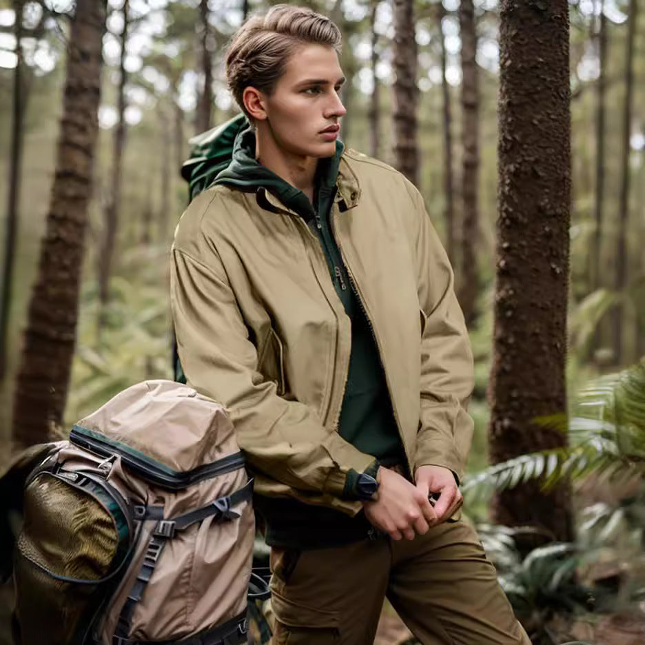 Casual bomber jacket for men with high collar Lune London