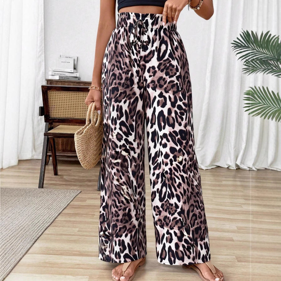 Pantalons palazzo larges pour femmes imprimé animal Chic & Stil