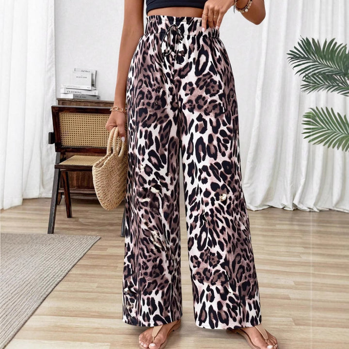 Pantalons palazzo larges pour femmes imprimé animal Chic & Stil