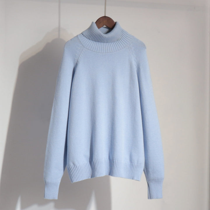 Pull en tricot pour dames avec col montant et coupe décontractée Chic & Stil