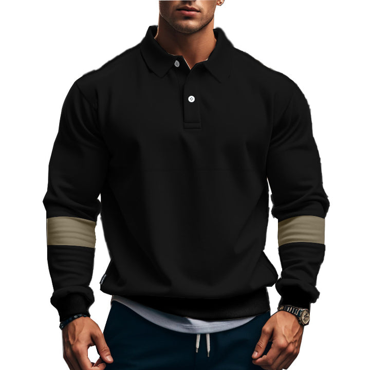 Sporty sweater for men with trendy contrast stripes Lune London