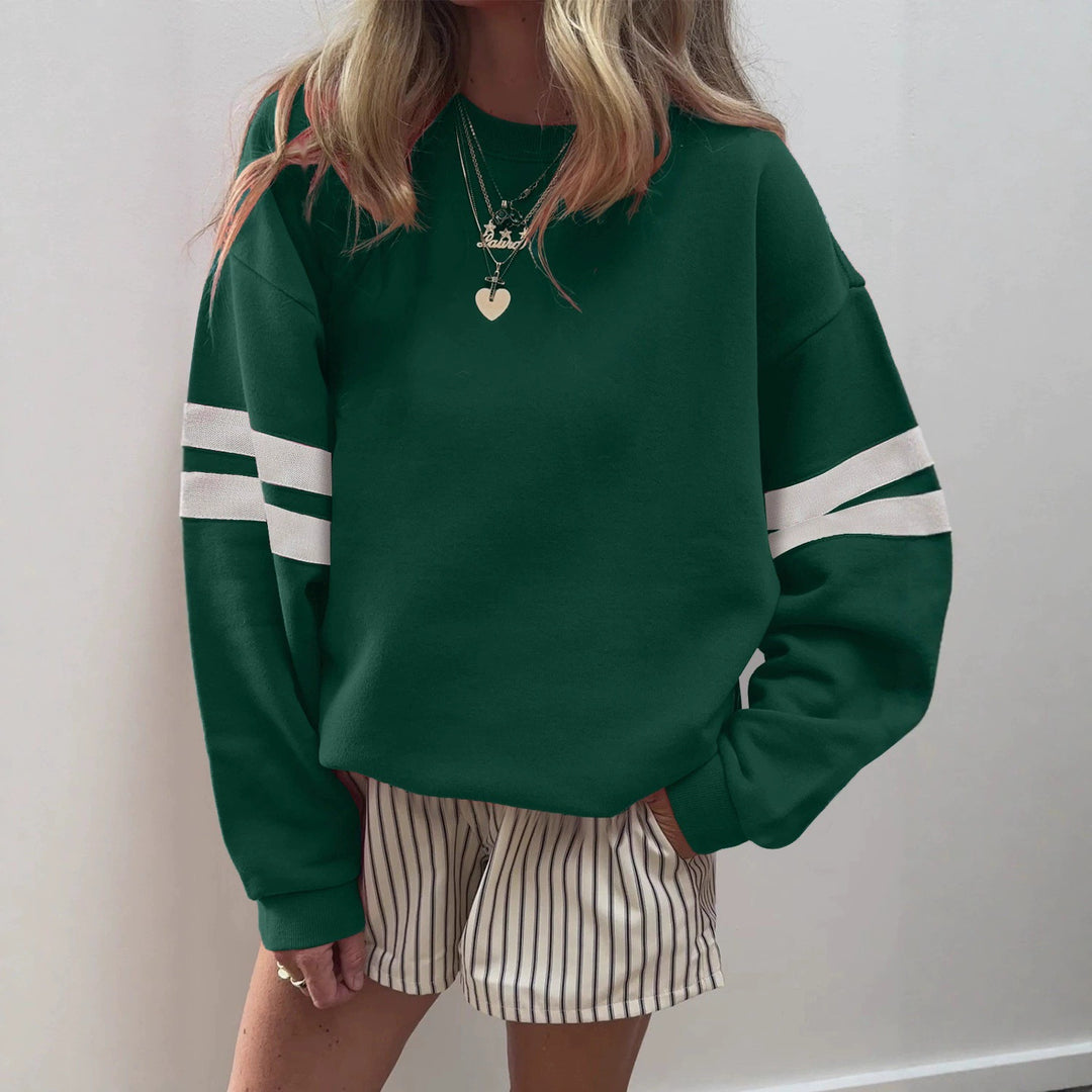 Sporty sweatshirt for women with contrasting color sleeves Lune London