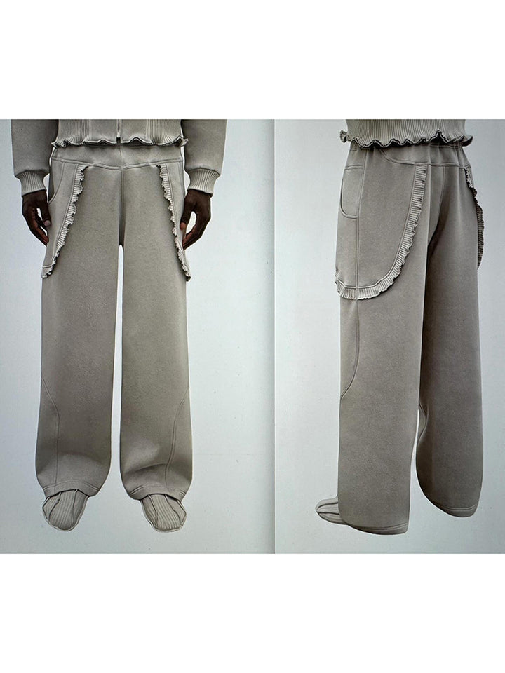 Comfortable lounge pants for women with ruffle details Lune London