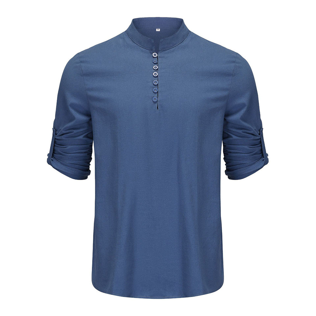 Shirt for men with modern buttons and practical rolled-up sleeves Lune London