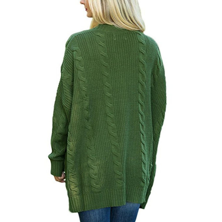 Casual cardigan for women with cable pattern and large pockets Lune London